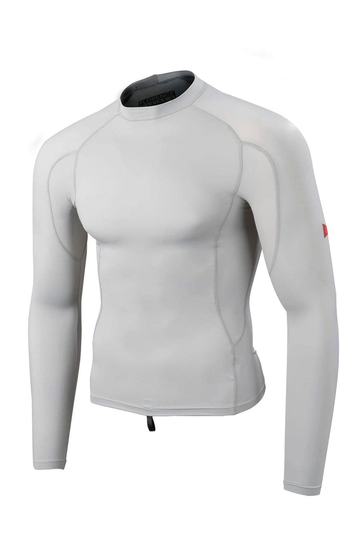 FLORENCE MARINE X - LONG SLEEVE RASHGUARD - SILVER - MAN
