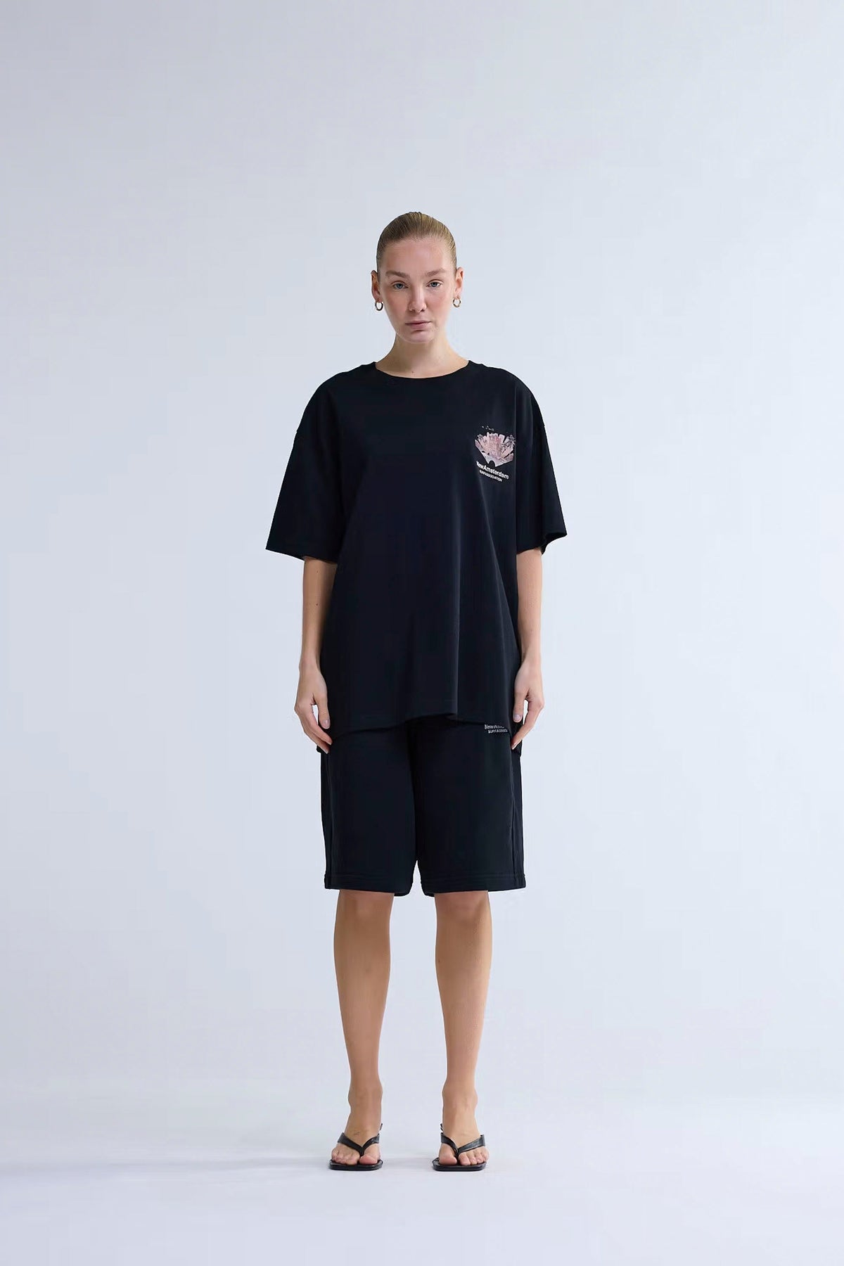 NEW AMSTERDAM SURF ASSOCIATION - TROPICAL TEE - BLACK