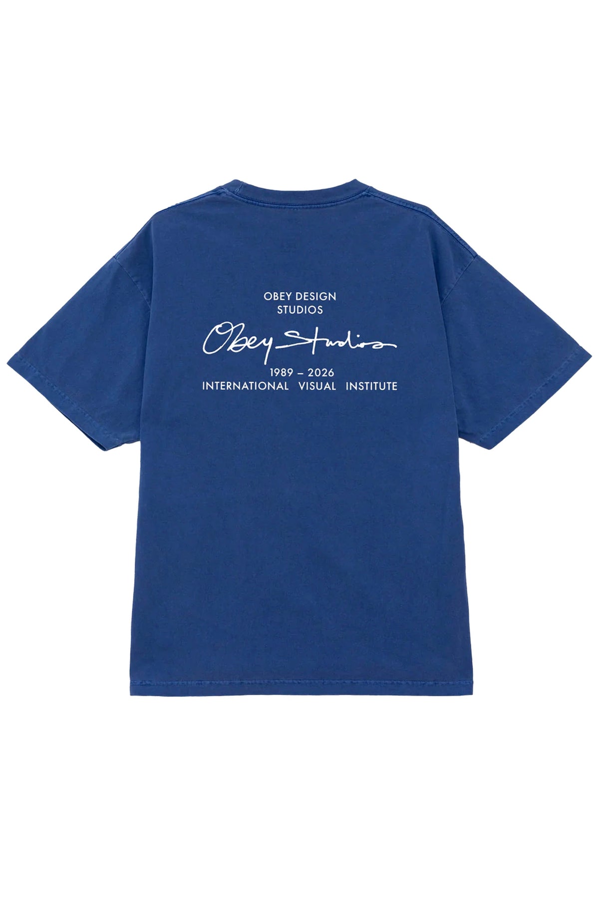 OBEY - OBEY INSTITUTE T-SHIRT - ELECTRIC INDIGO